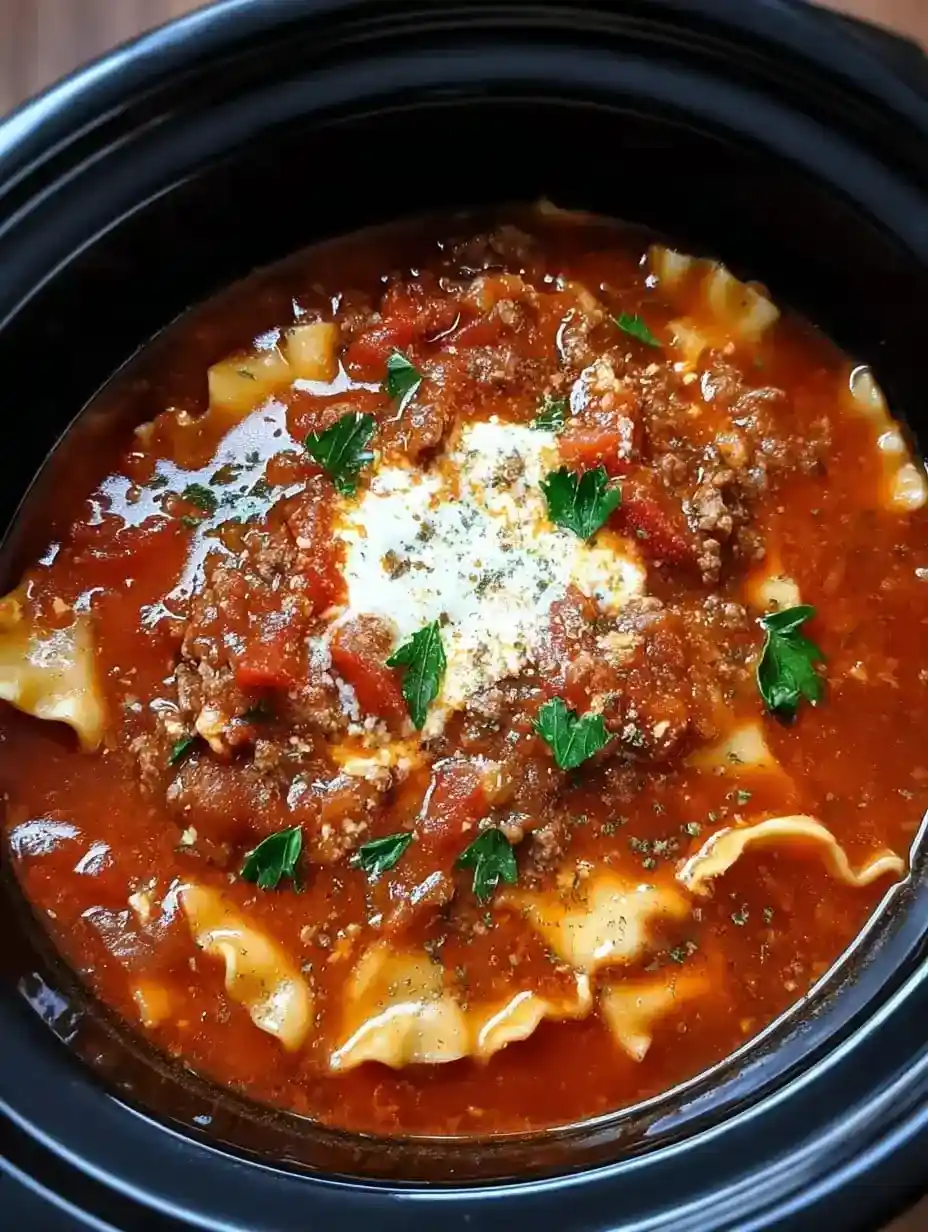 Slow Cooker Lasagna Soup